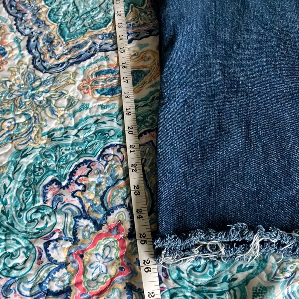 Fashion Nova Relaxed Blue Jeans with Edgy Raw Hem - Picture 7 of 10